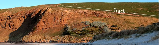 Image depicting angle of climb from beach to vehicles